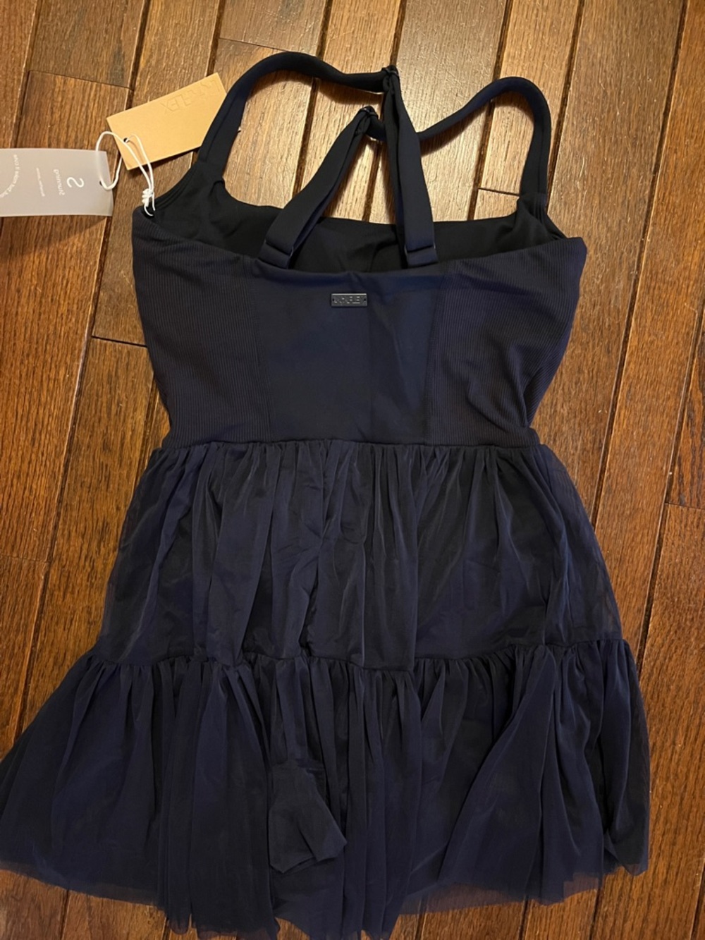 POPFLEX Smoky Navy Corset Pirouette Dress Size Small NWT - Picture 4 of 5